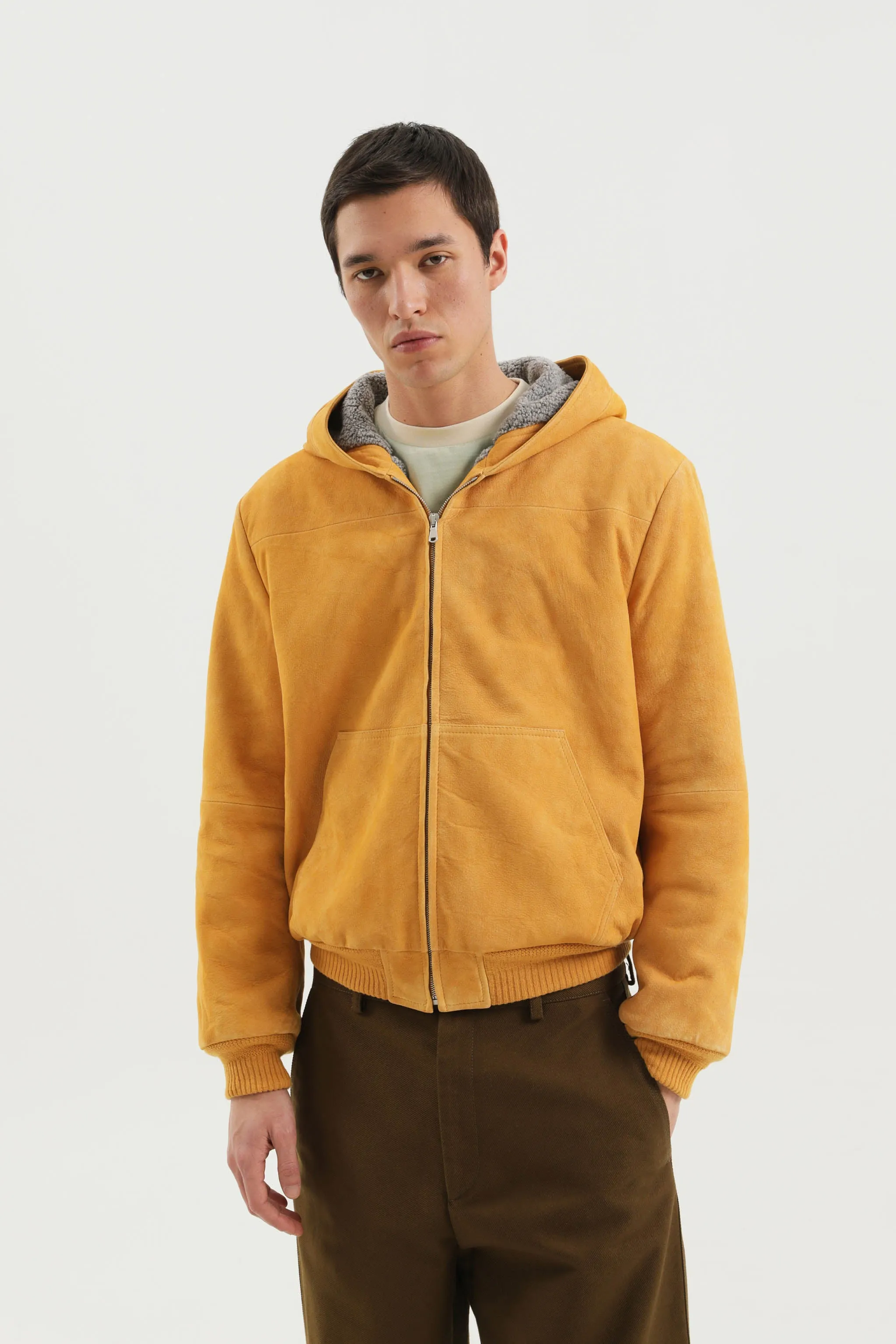 Leather hoodie zip up sold by 1989 Studio product image thumbnail 3