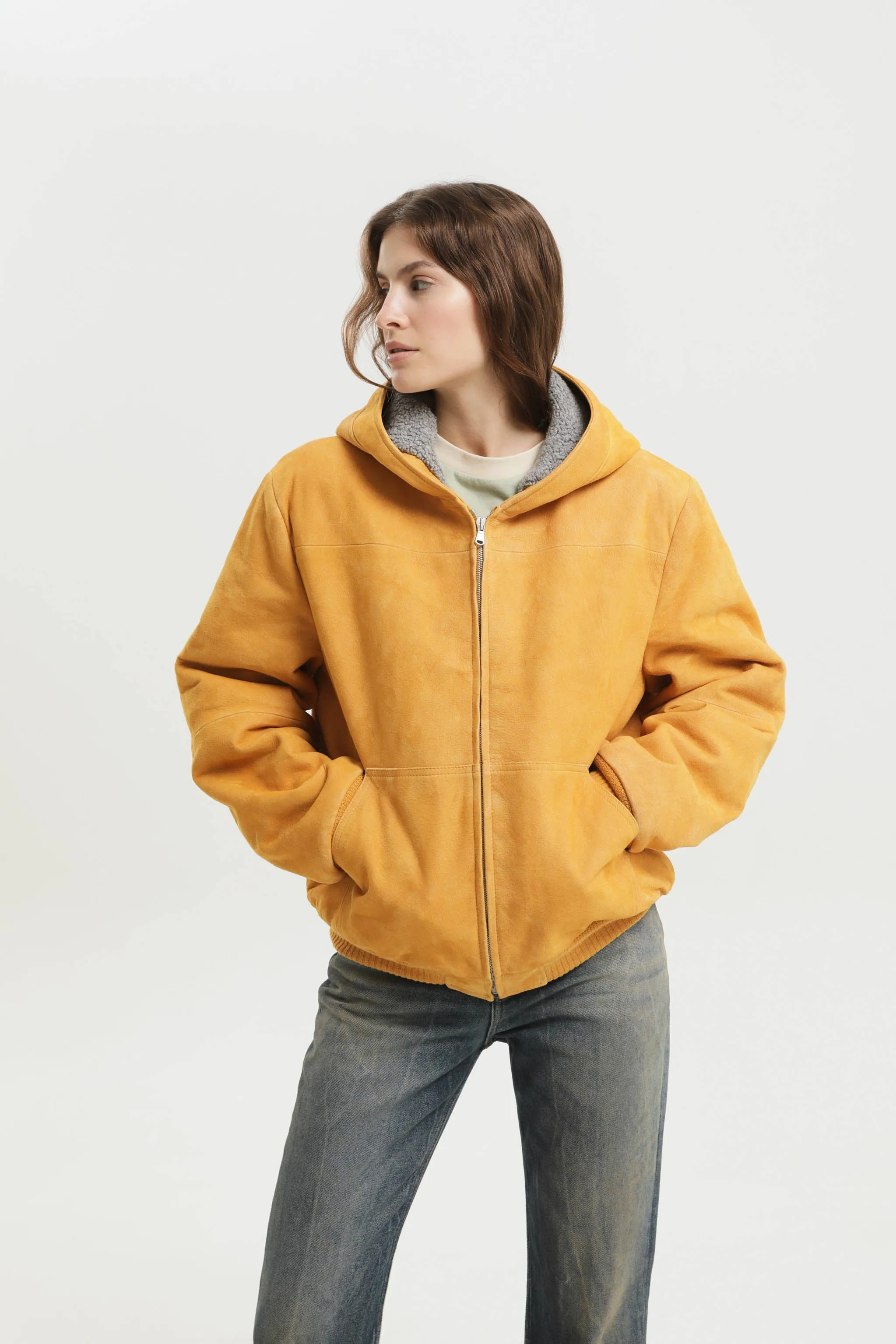 Leather hoodie zip up sold by 1989 Studio product image thumbnail 2