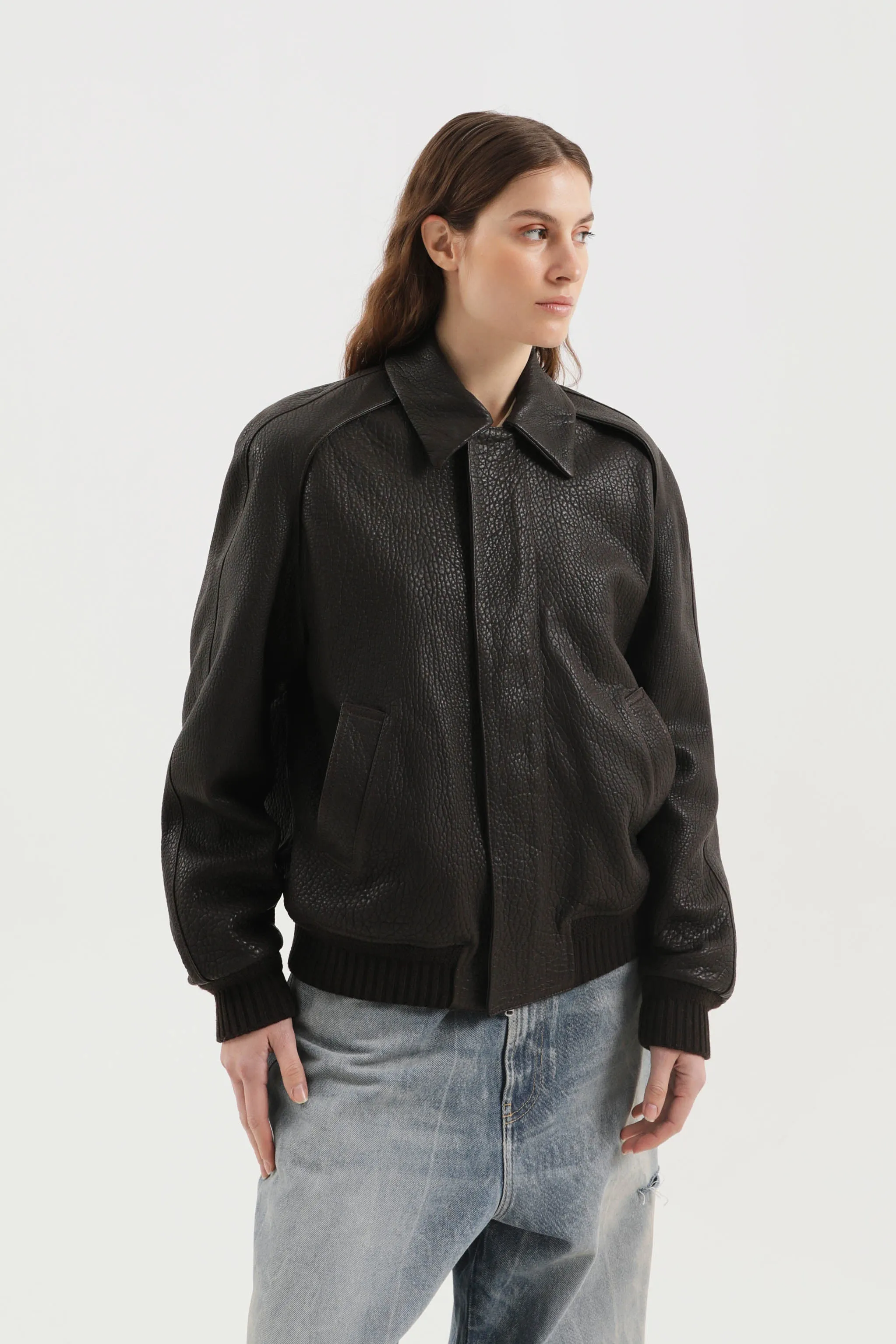 Leather jacket zip up sold by 1989 Studio product image thumbnail 2