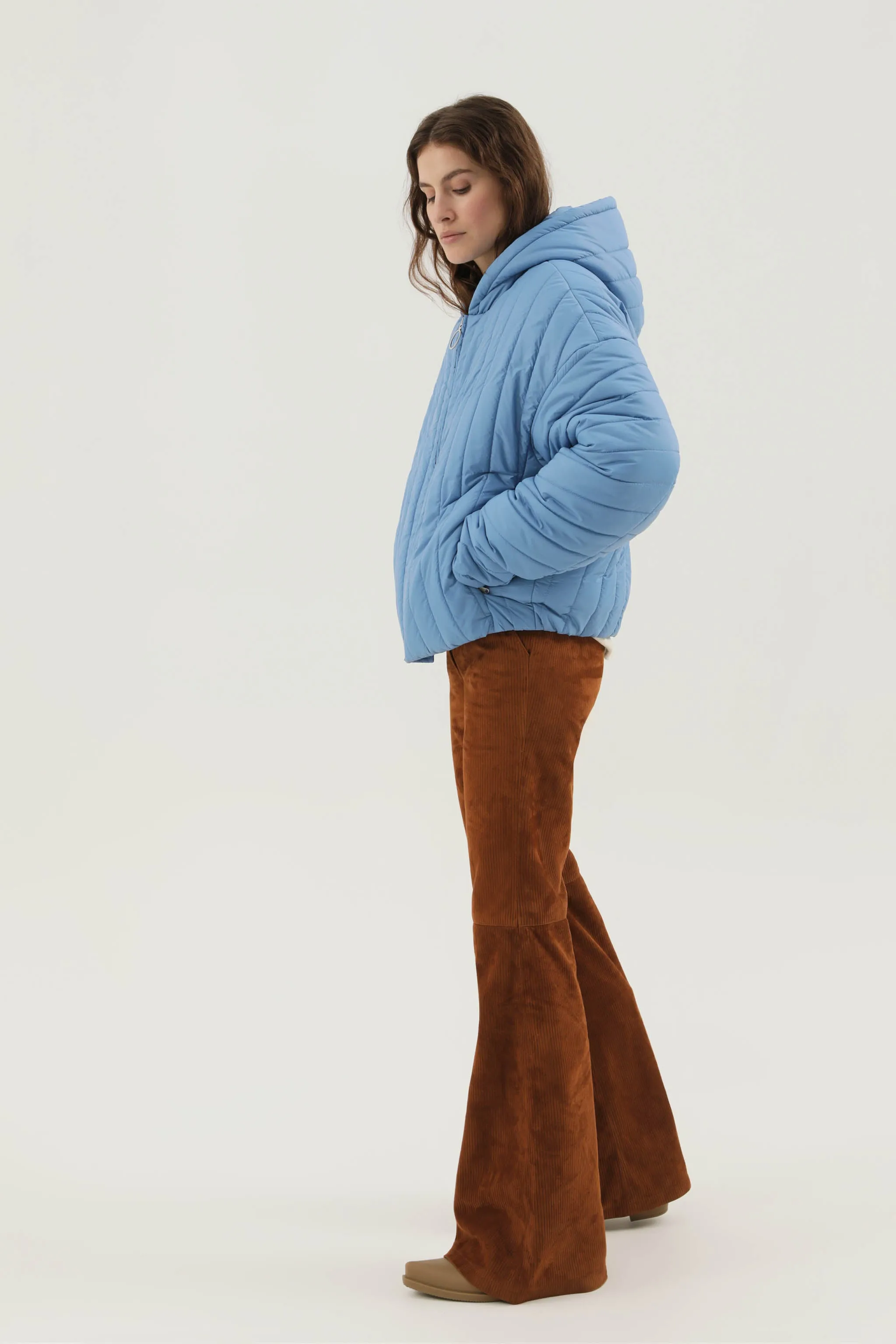 Leather ribbed flare pant sold by 1989 Studio product image thumbnail 2