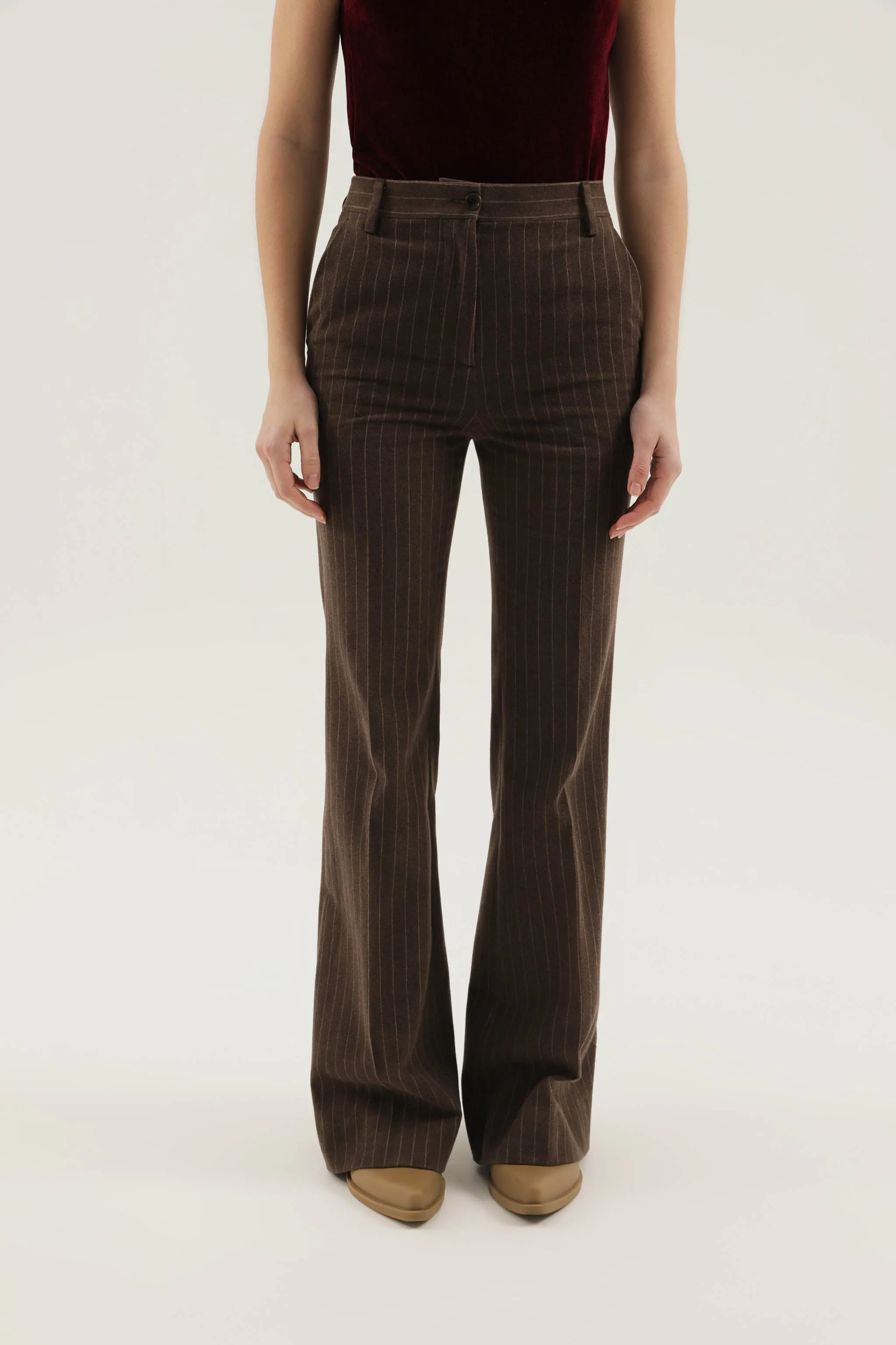 Pinstripe flared pant sold by 1989 Studio product image thumbnail 2