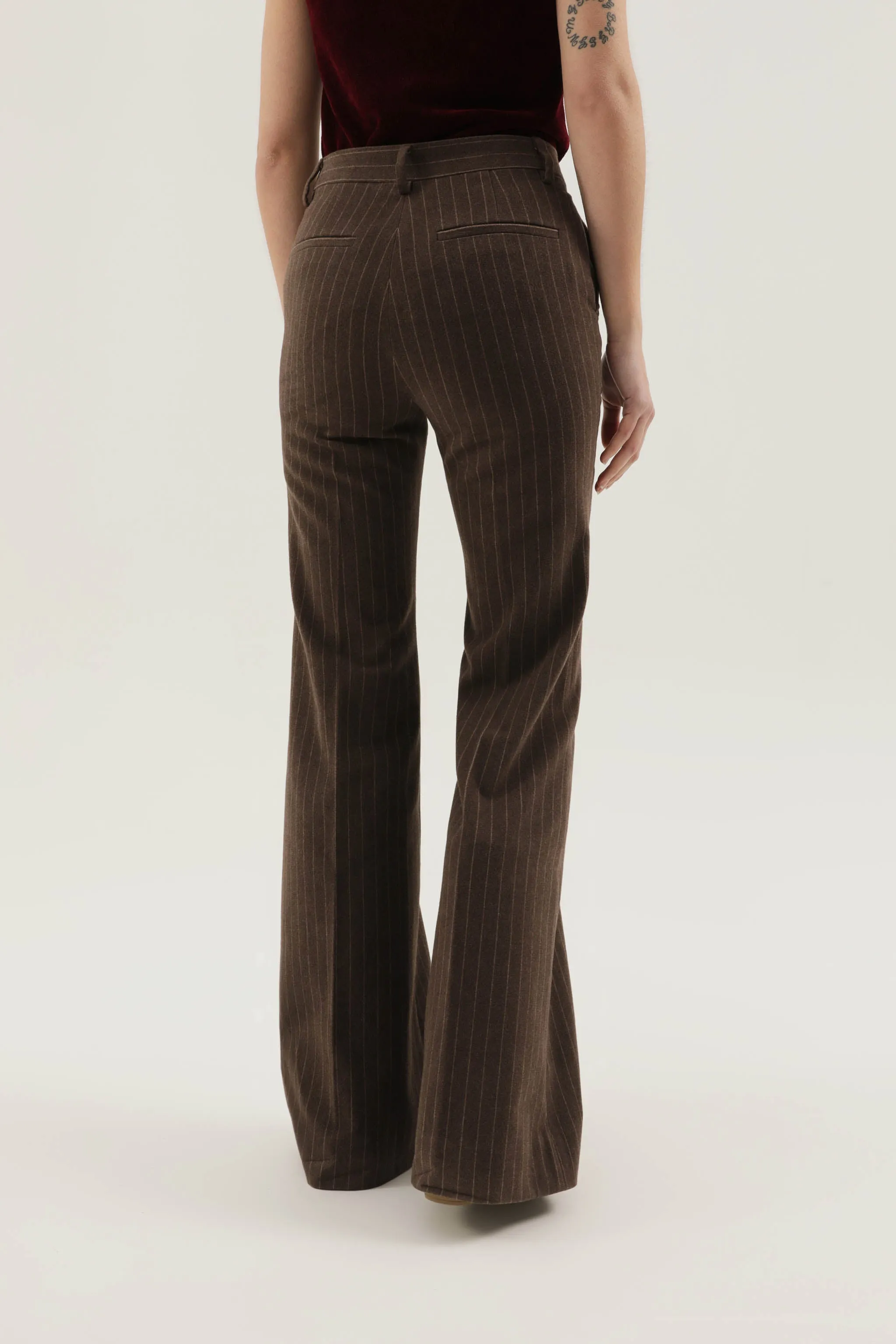 Pinstripe flared pant sold by 1989 Studio product image thumbnail 3
