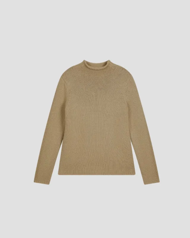COTTON WOOL MOCK NECK made by 440me