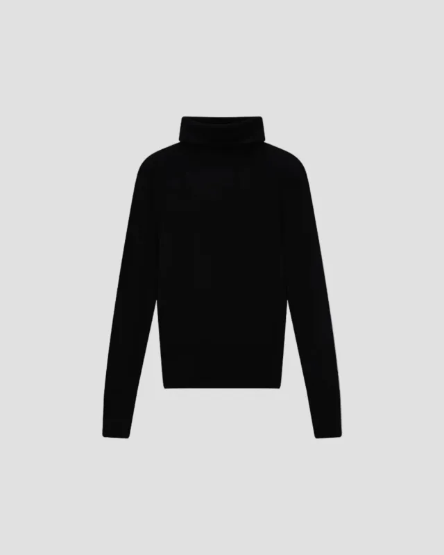 WOOL SILK SLIM TURTLENECK made by 440me
