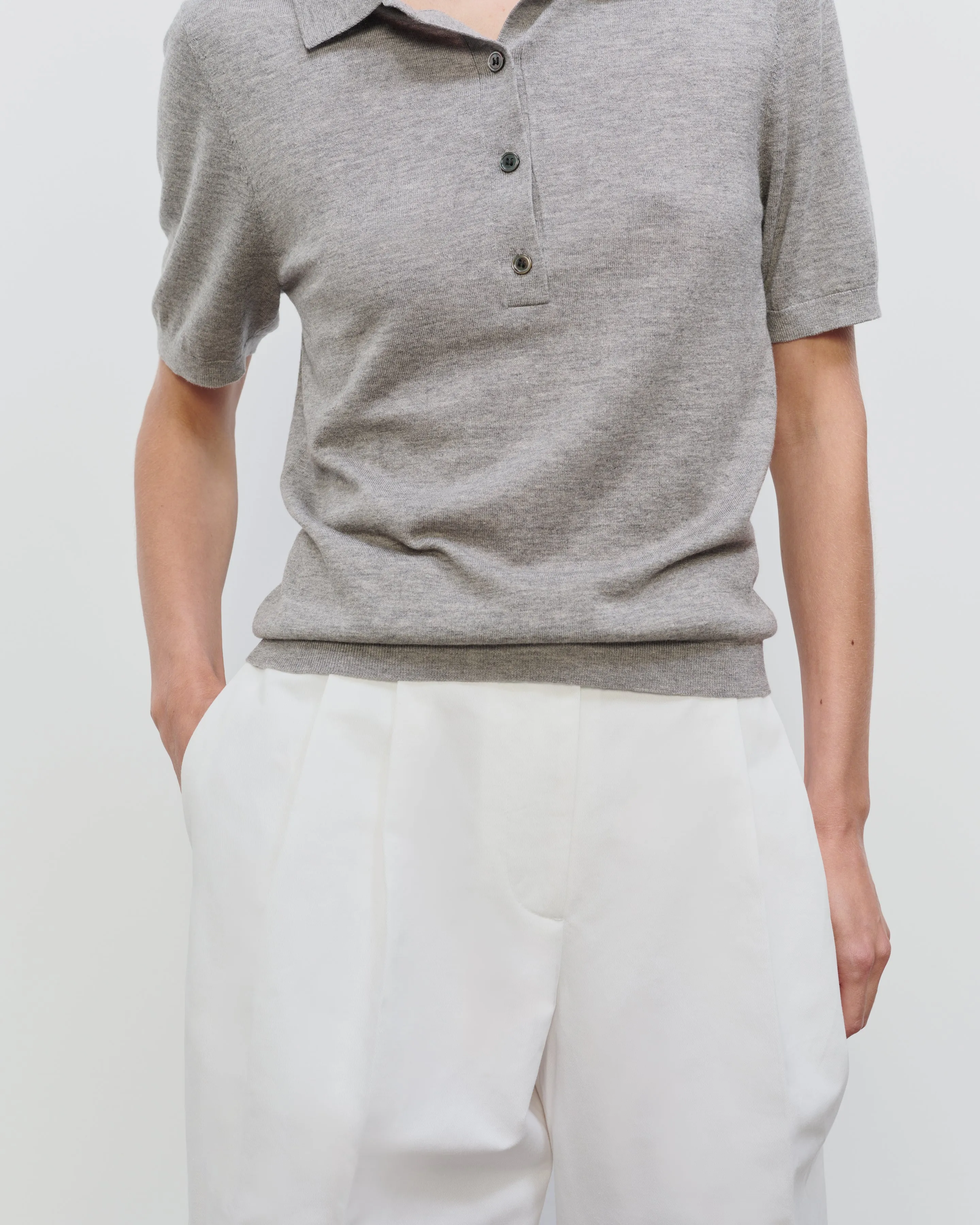 ESSENTIAL CASHMERE SILK SHORT SLEEVE POLO sold by 440me product image thumbnail 3