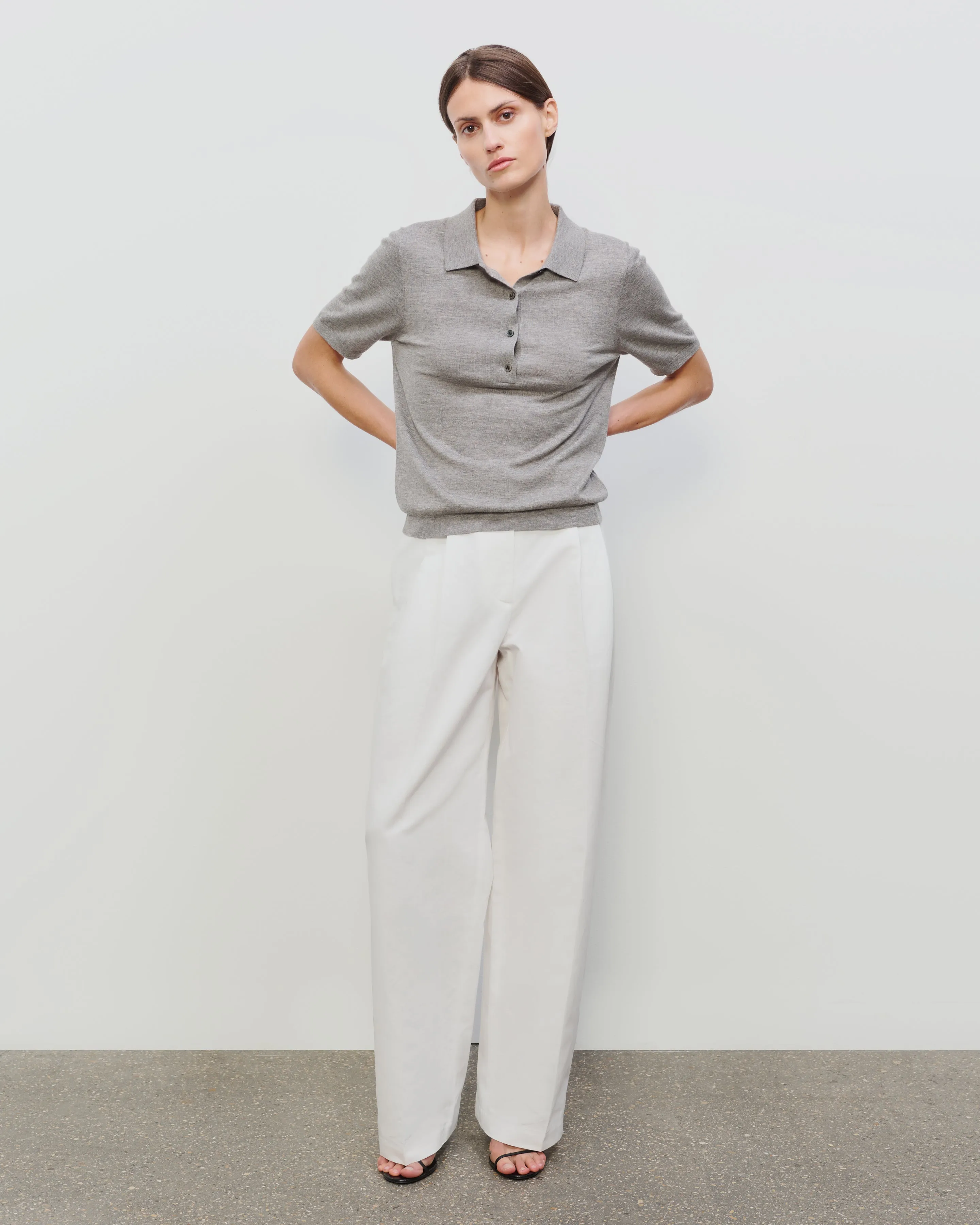 ESSENTIAL CASHMERE SILK SHORT SLEEVE POLO sold by 440me product image thumbnail 2