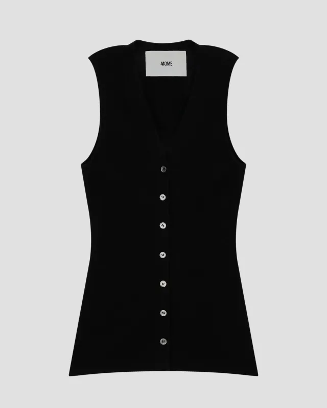 WOOL SILK SLEEVELESS VEST sold by 440me