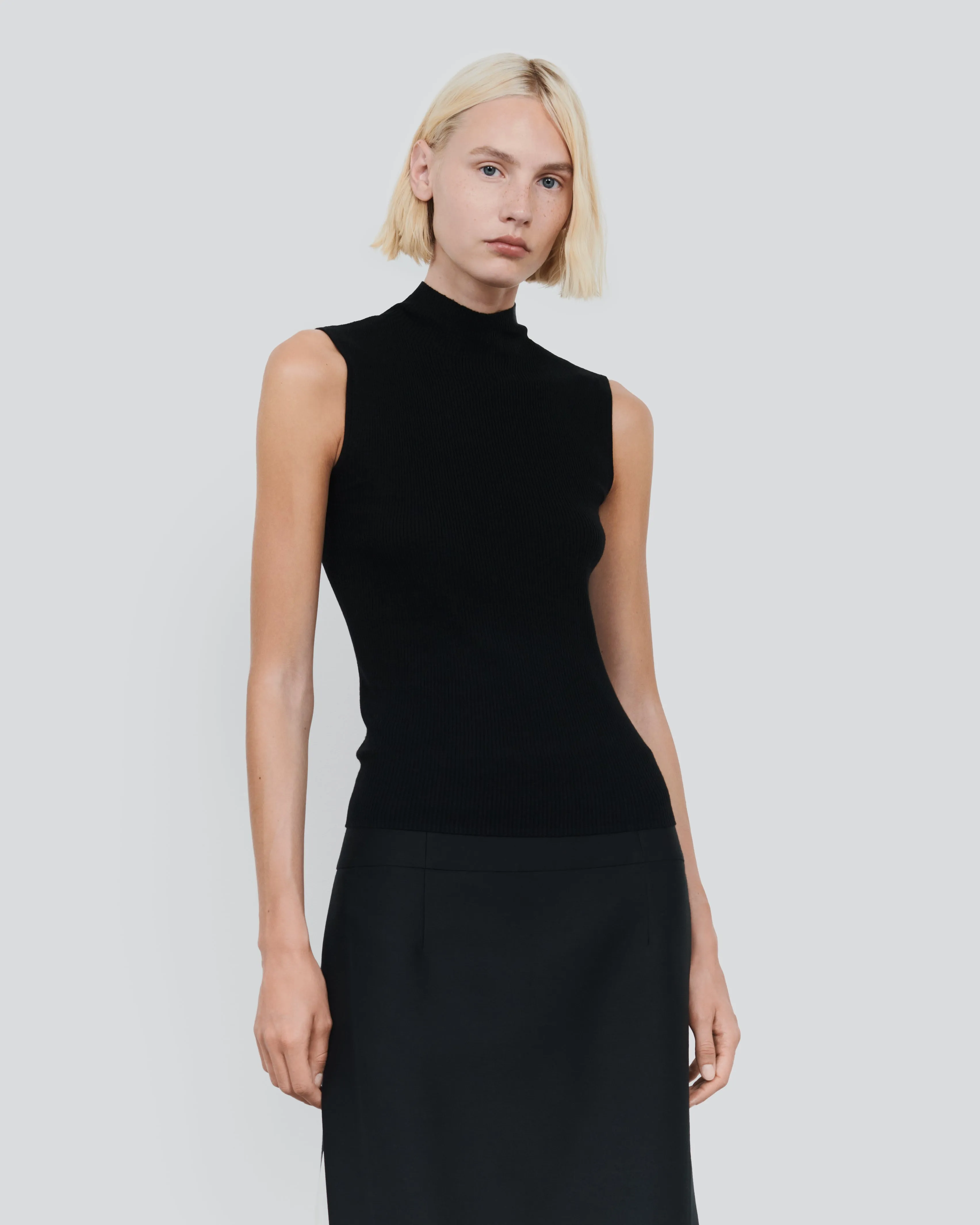 WOOL SILK SLEEVELESS MOCK NECK sold by 440me product image thumbnail 3