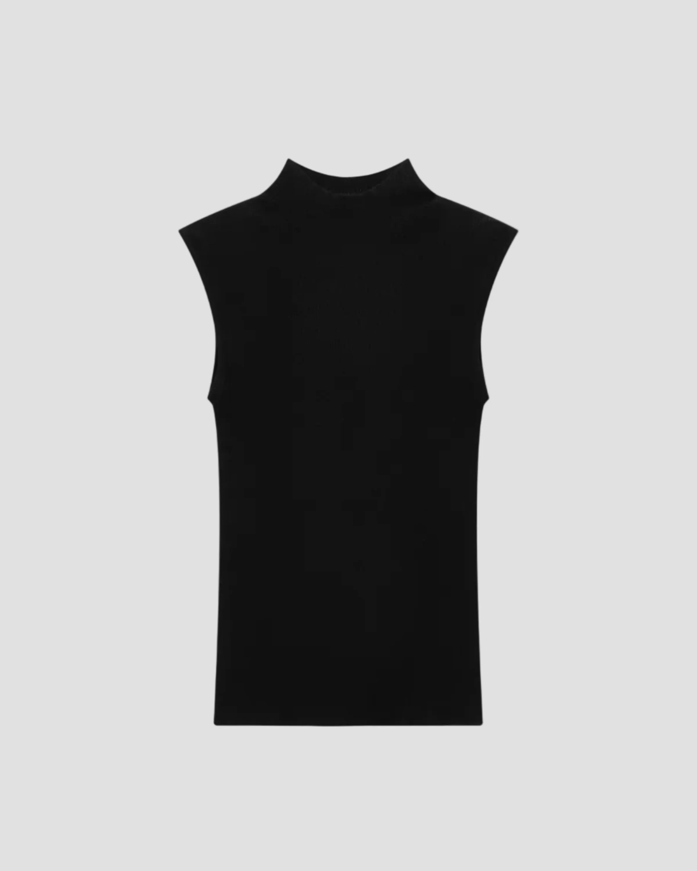 WOOL SILK SLEEVELESS MOCK NECK sold by 440me