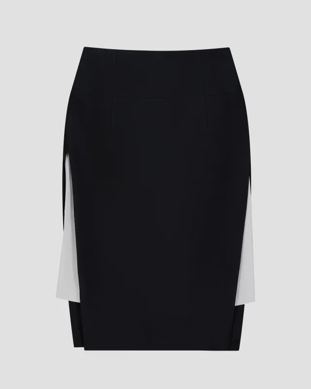 WOOL SILK SIDE SPLIT SKIRT made by 440me