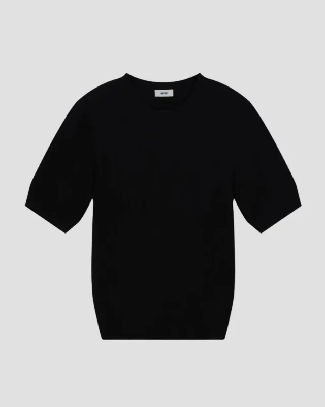 WOOL SILK SHORT SLEEVE CREW sold by 440me