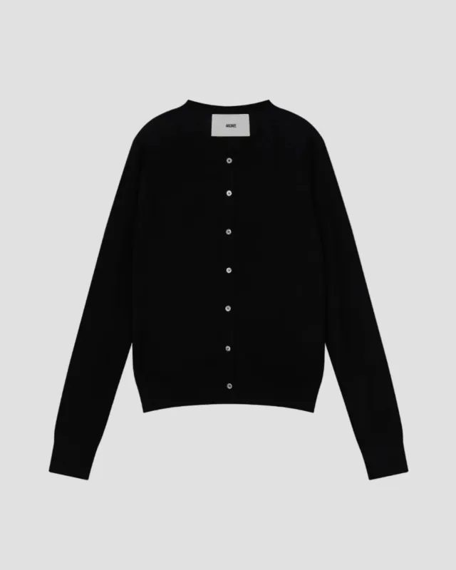 WOOL SILK LONG SLEEVE CARDIGAN sold by 440me