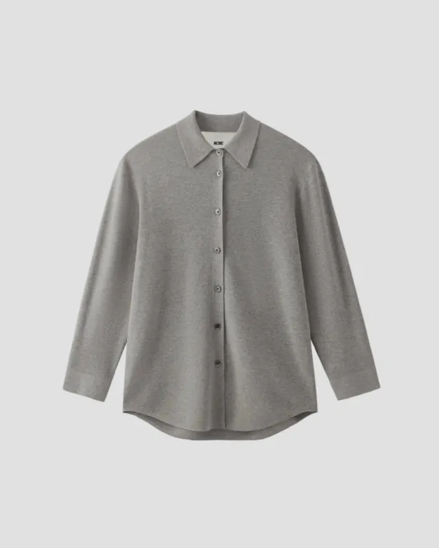 CASHMERE SILK OVERSIZED KNIT SHIRT made by 440me