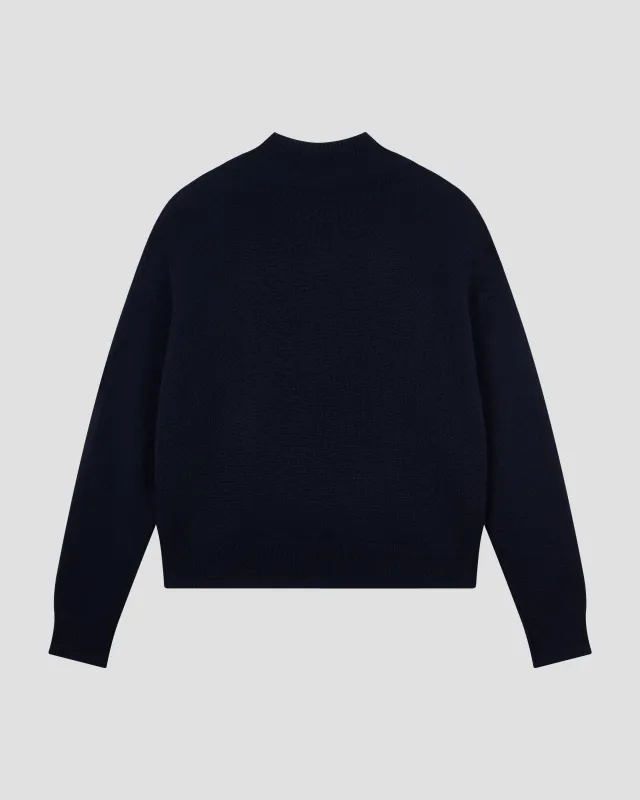 CASHMERE BOXY MOCK NECK made by 440me