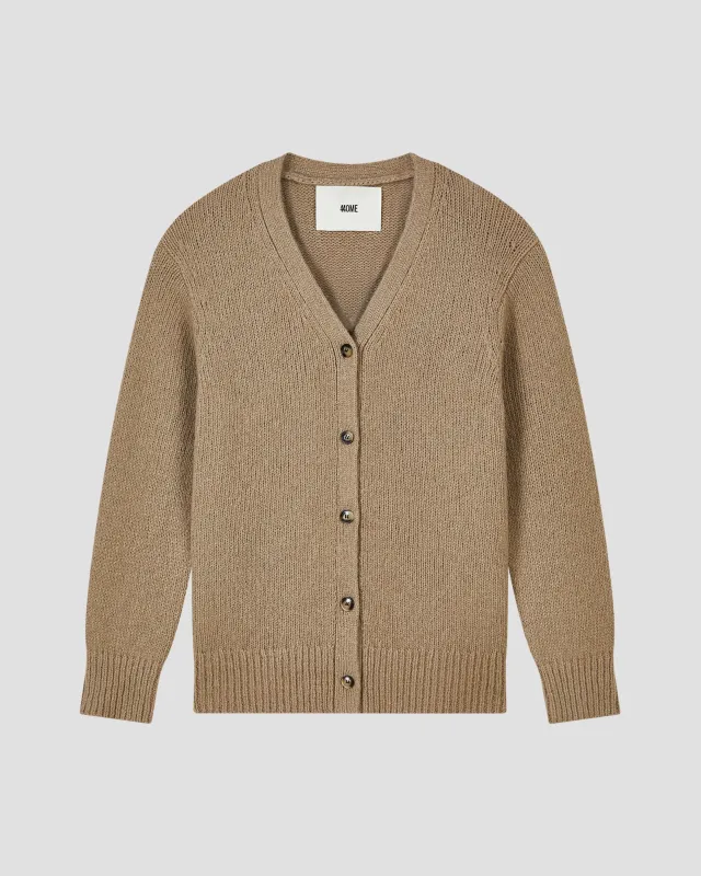 TEXTURED COTTON WOOL BLEND CARDIGAN sold by 440me