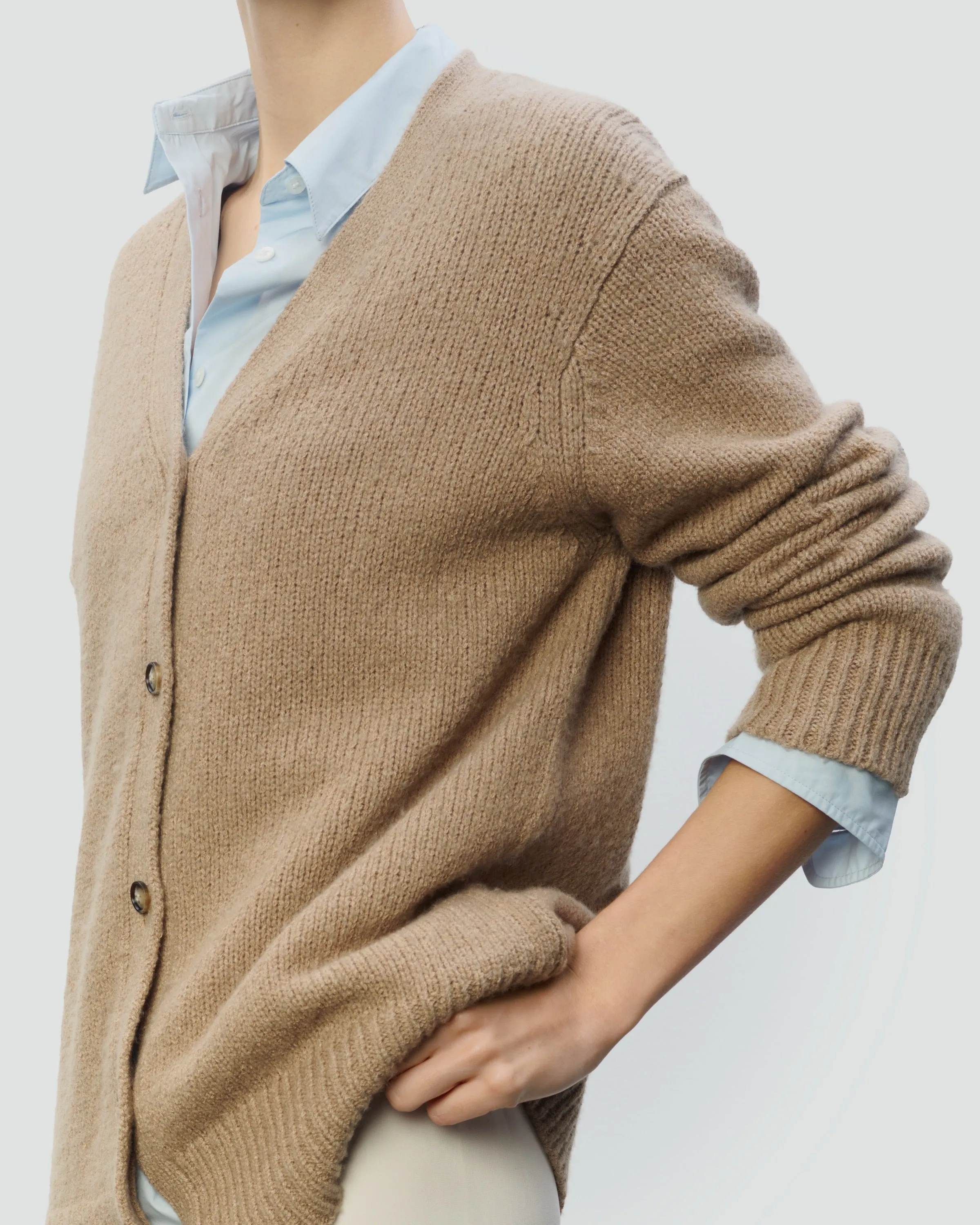 TEXTURED COTTON WOOL BLEND CARDIGAN sold by 440me product image thumbnail 5