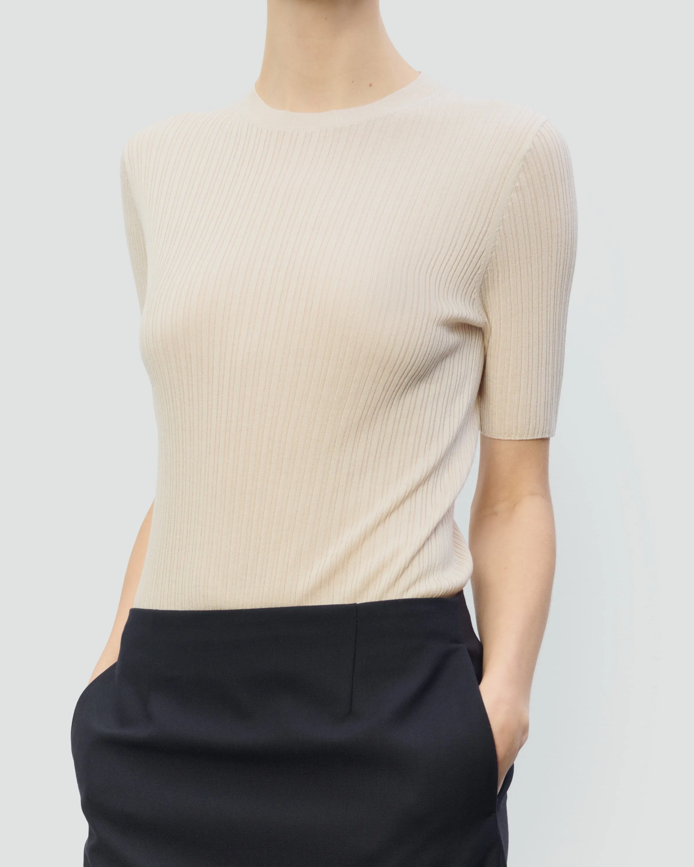 TENCEL SILK GAUZY RIB SHORT SLEEVE sold by 440me product image thumbnail 5