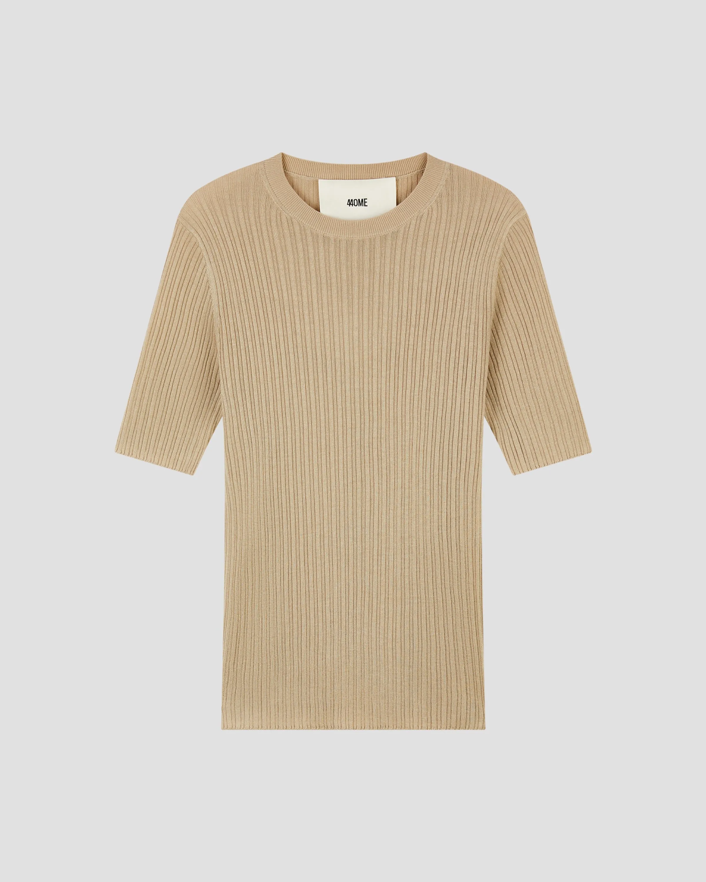 TENCEL SILK GAUZY RIB SHORT SLEEVE sold by 440me