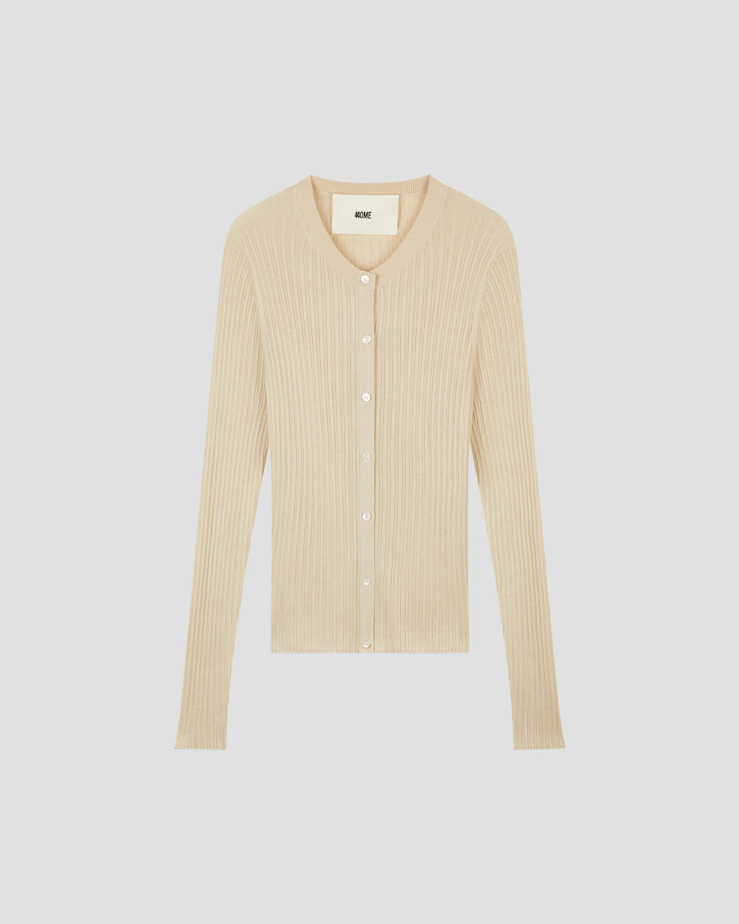 TENCEL SILK GAUZY RIB CARDIGAN sold by 440me