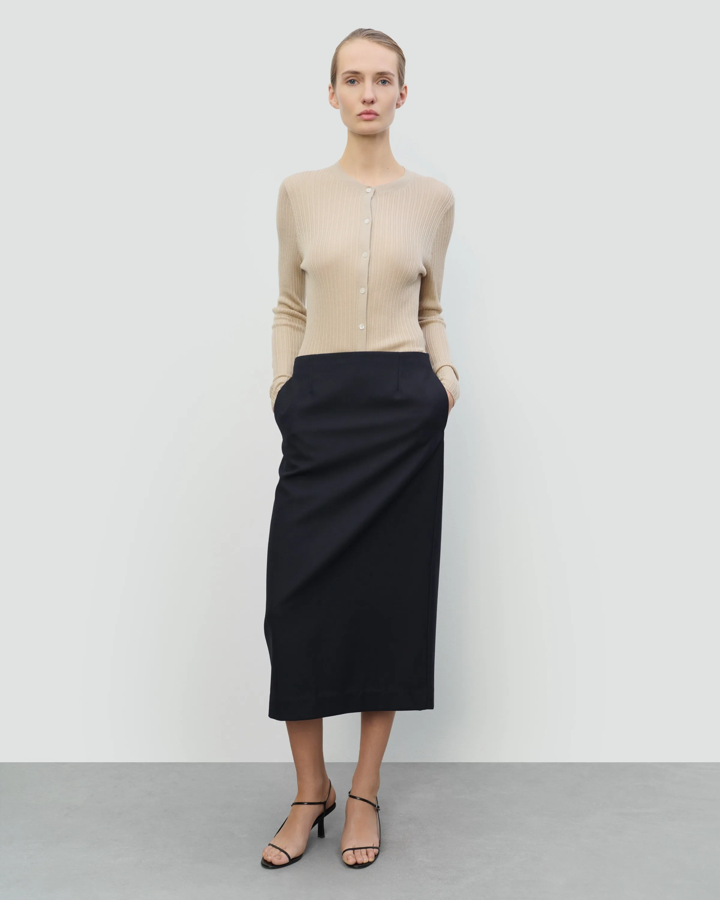 TENCEL SILK GAUZY RIB CARDIGAN sold by 440me product image thumbnail 2