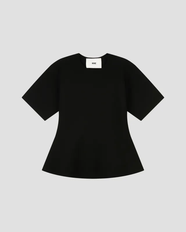 SILK VISCOSE PEPLUM TOP made by 440me