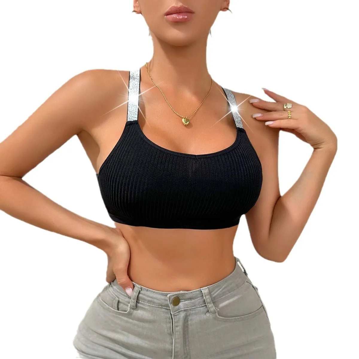 Small vest underwear short style navel-baring bra FD sold by Negative product image thumbnail 3