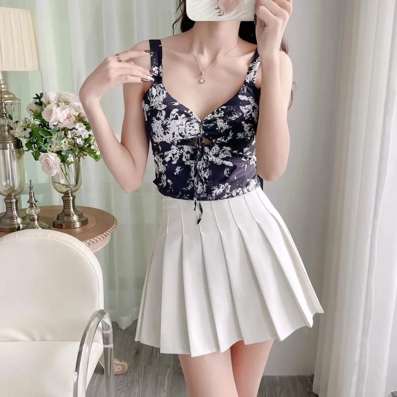 Women Printed Tank Top with Padding made by Negative