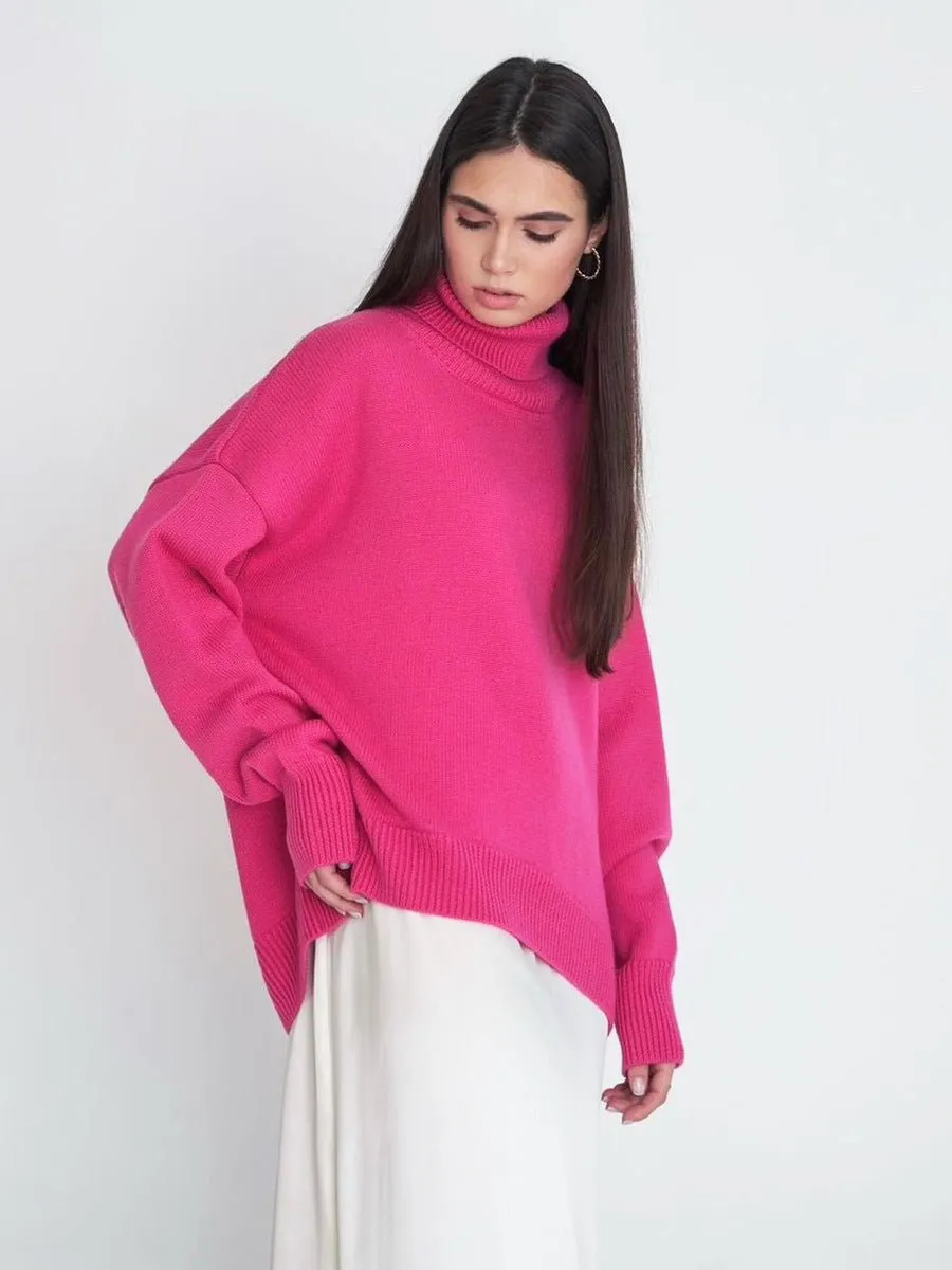 The Urban Cozy | Solid Color Turtleneck Hooded Knit Sweater FD sold by Negative product image thumbnail 3