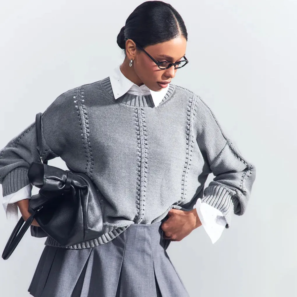 The Refined Hollow | Women's Cashmere Blend Crew Neck Knit Jumper FD sold by Negative