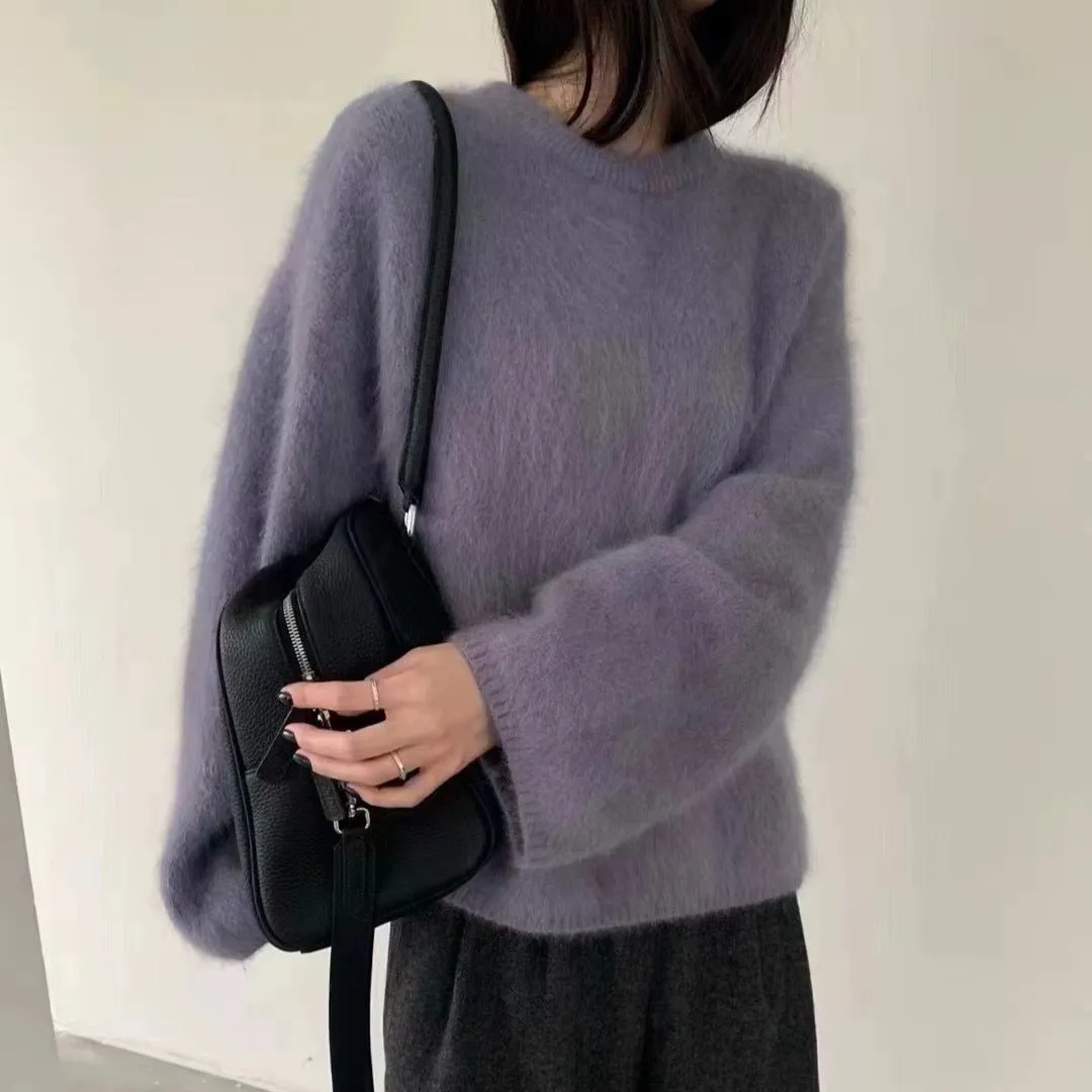 Soft waxy milk fufu imitation mink fleece pullover sweater FD sold by Negative product image thumbnail 4