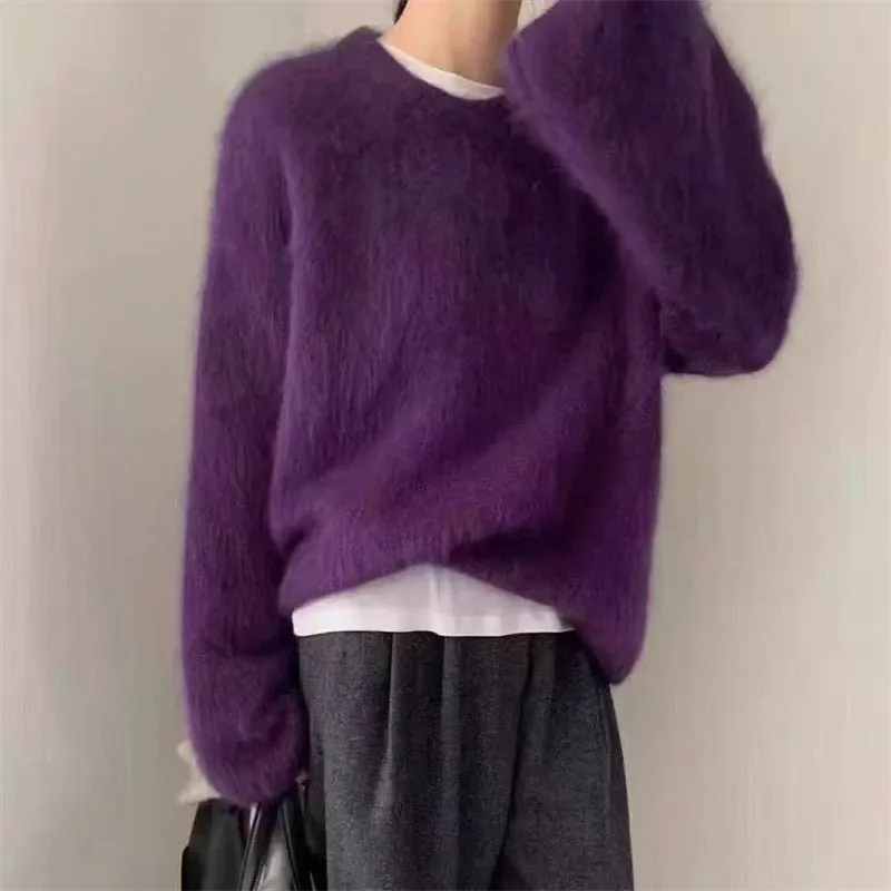 Soft waxy milk fufu imitation mink fleece pullover sweater FD sold by Negative product image thumbnail 2