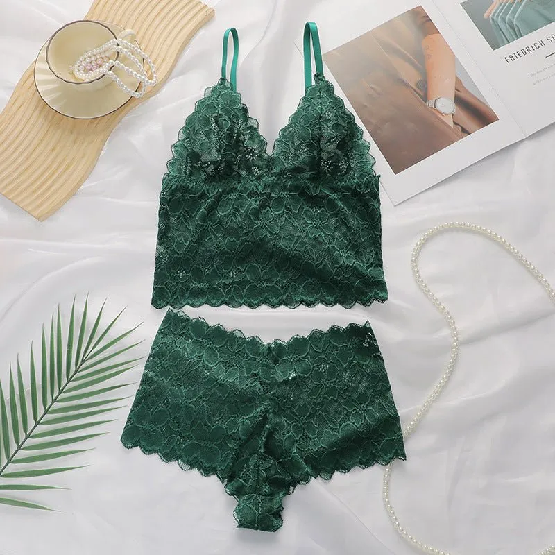 The Lace Back | Lace Wireless Triangle Cup Bra & Panty Set sold by Negative product image thumbnail 2