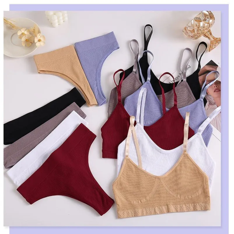 The Seamless Yoga Flow | Women's Seamless Sports Bra & Thong Bodysuit Set made by Negative