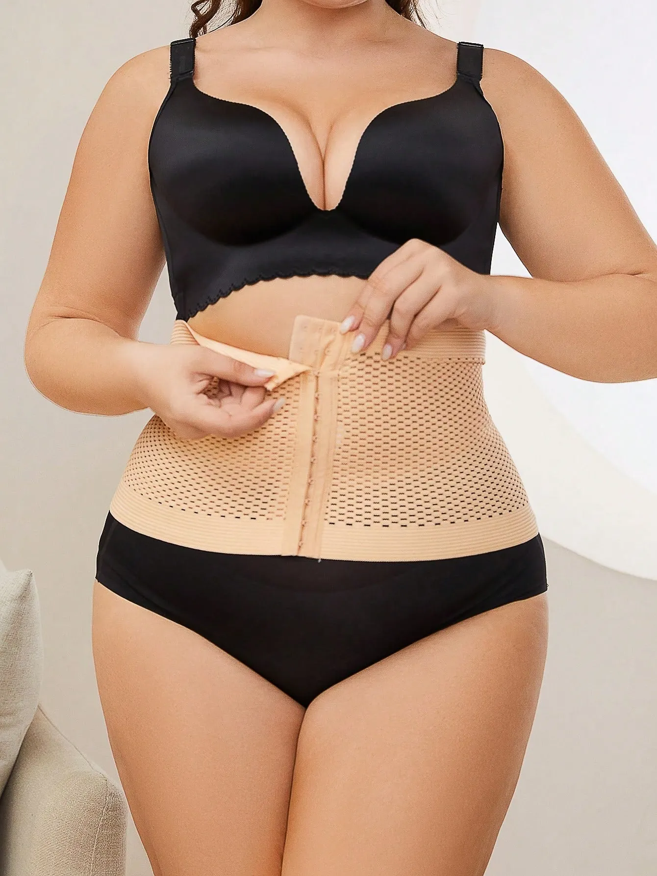 Plus Hook And Eye Waist Trainer Without Lingerie Set FD sold by Negative product image thumbnail 5