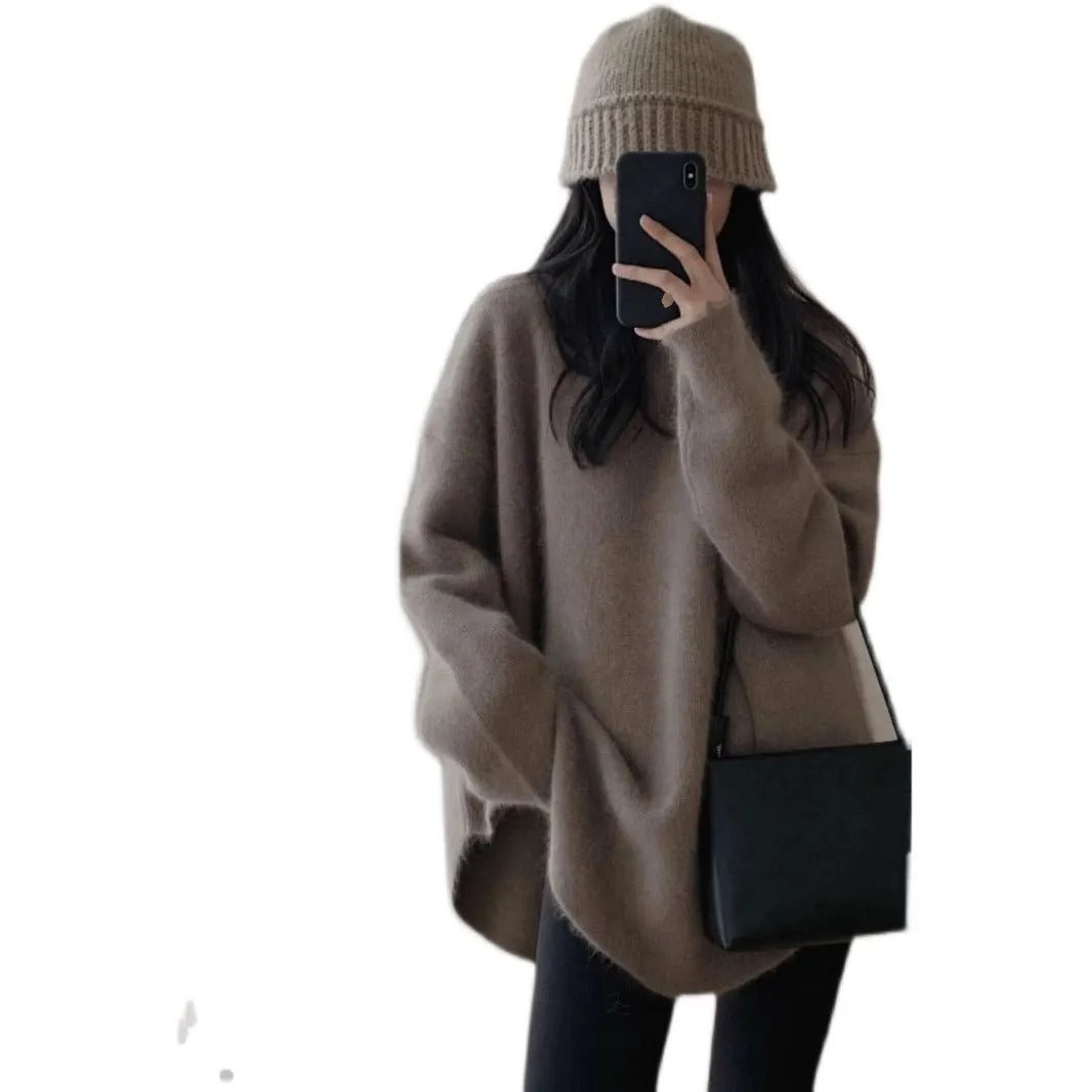 The Lazy Charm | Women's Loose Crew Neck Knit Pullover Sweater FD sold by Negative product image thumbnail 5