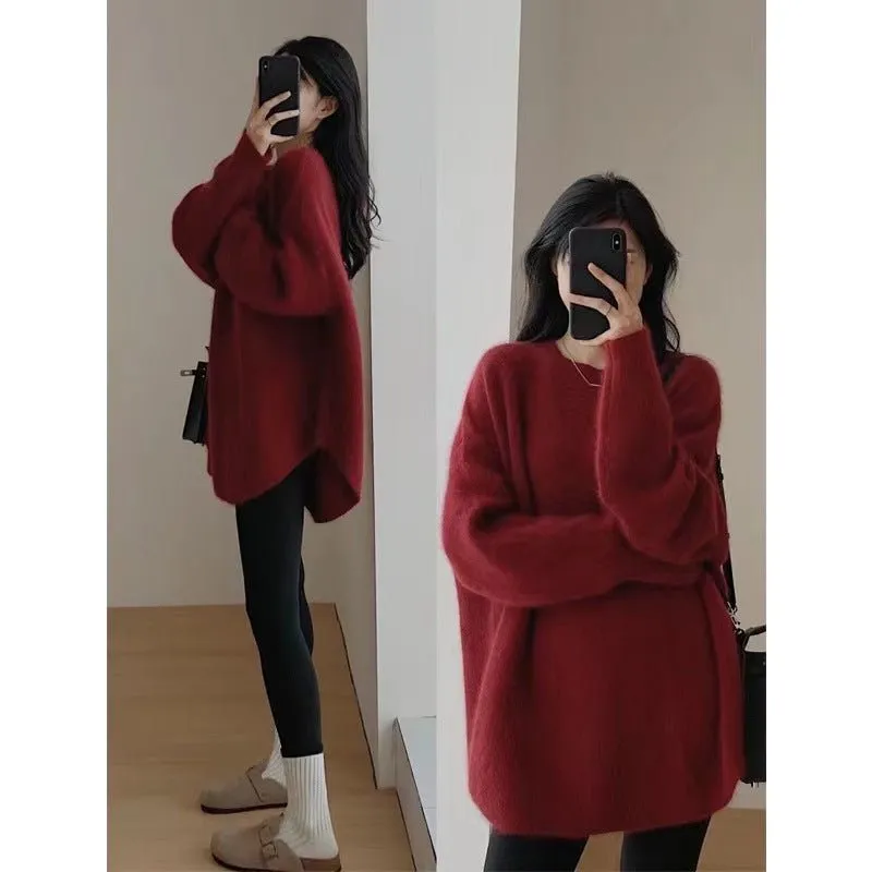 The Lazy Charm | Women's Loose Crew Neck Knit Pullover Sweater FD sold by Negative product image thumbnail 2