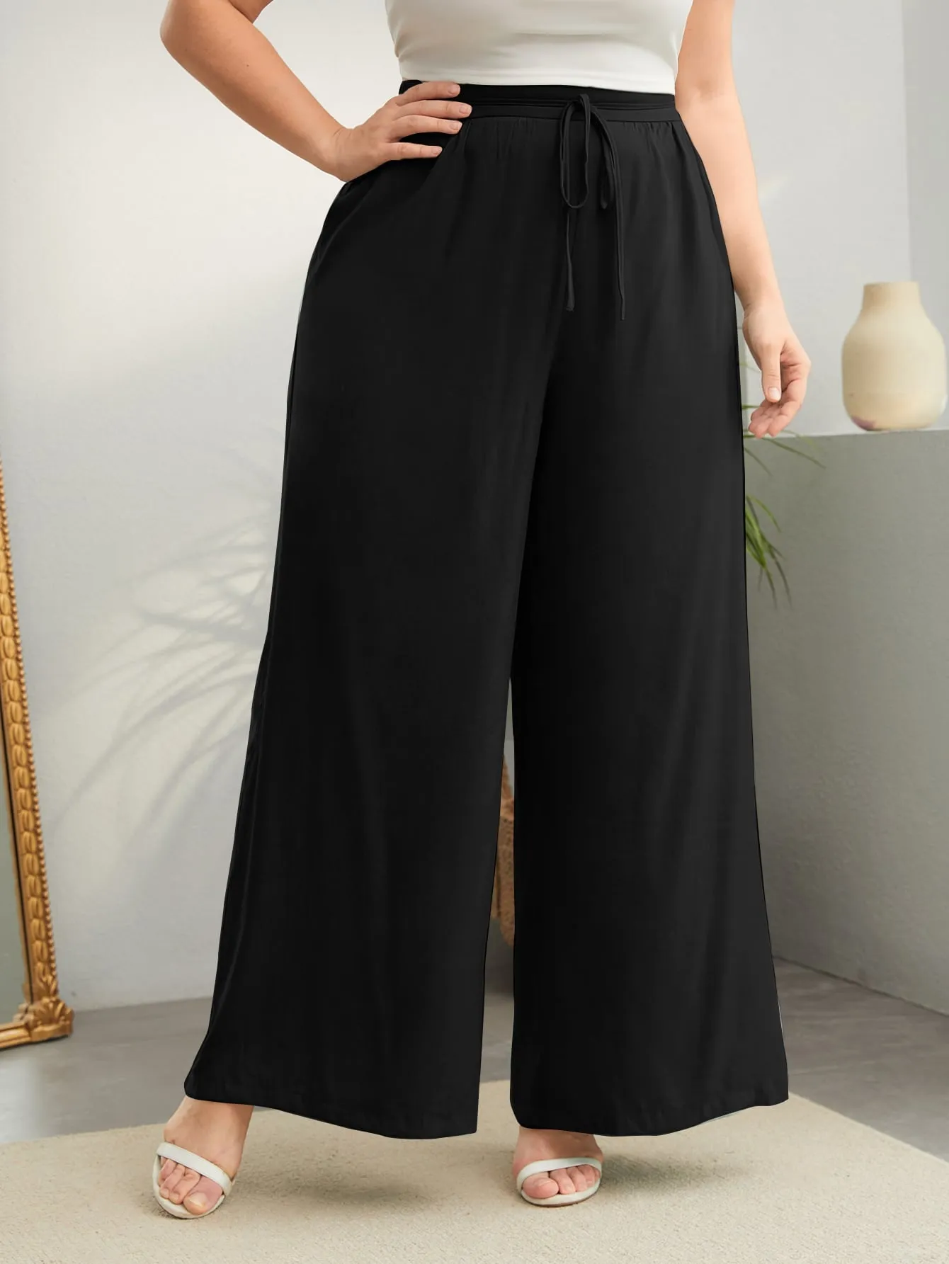 Plus Knot Front Wide Leg Pants FD sold by Negative product image thumbnail 5