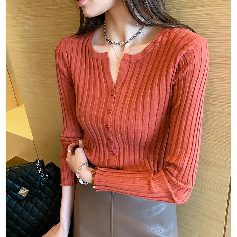 New Korean style Cardigan sweater full sleeves winter top FD sold by Negative