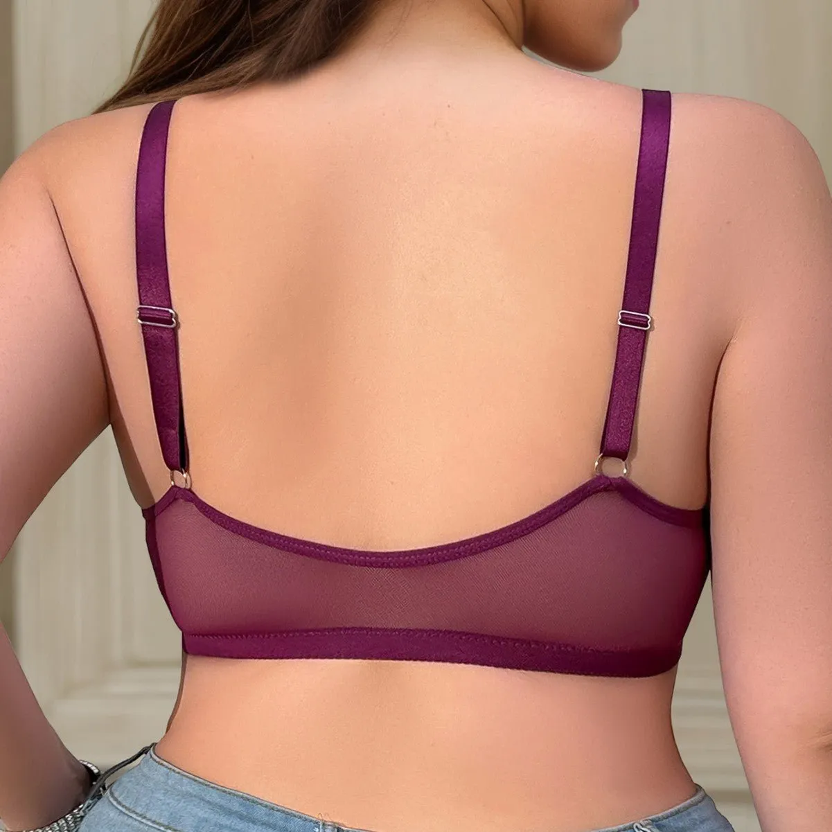The Regal Comfort | Plus Size Front-Closure Lace Gather Bra sold by Negative product image thumbnail 2