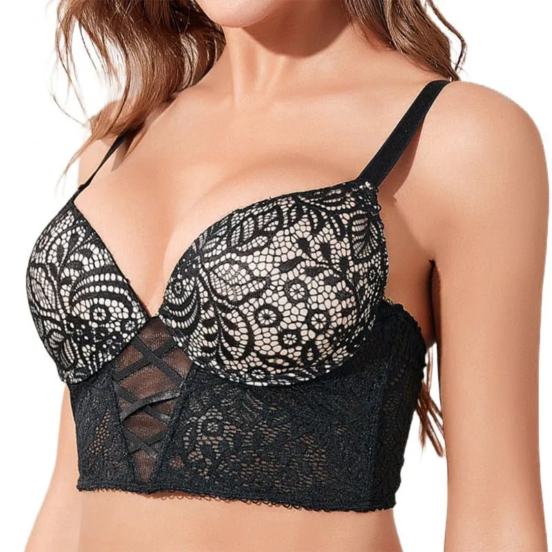 The Noir Temptation | Women's Lace Wireless Push-Up Bra sold by Negative product image thumbnail 5