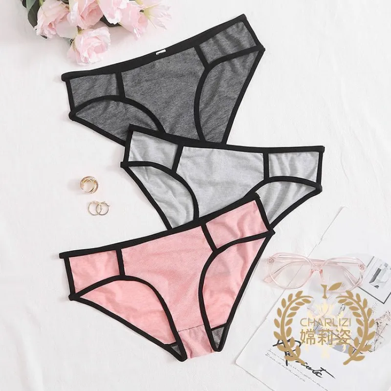 The Lace Edge Comfort | Women's Mid-Rise Lace Trim Triangle Panties made by Negative