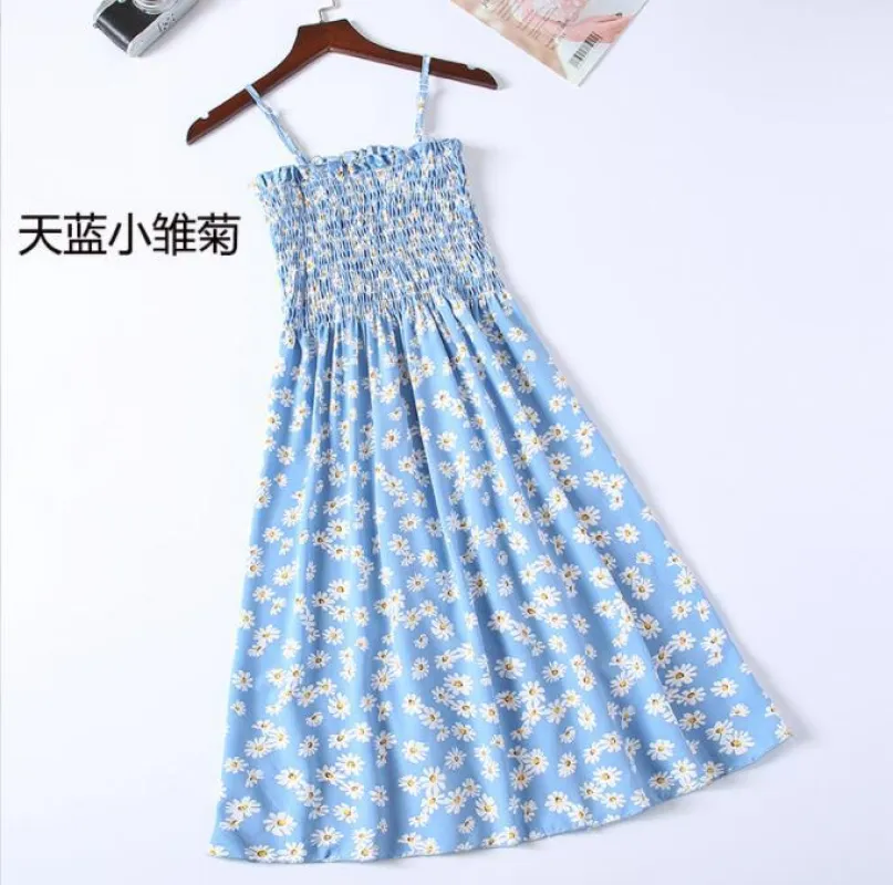 The French Whisper | Floral Suspender A-Line Midi Dress FD made by Negative