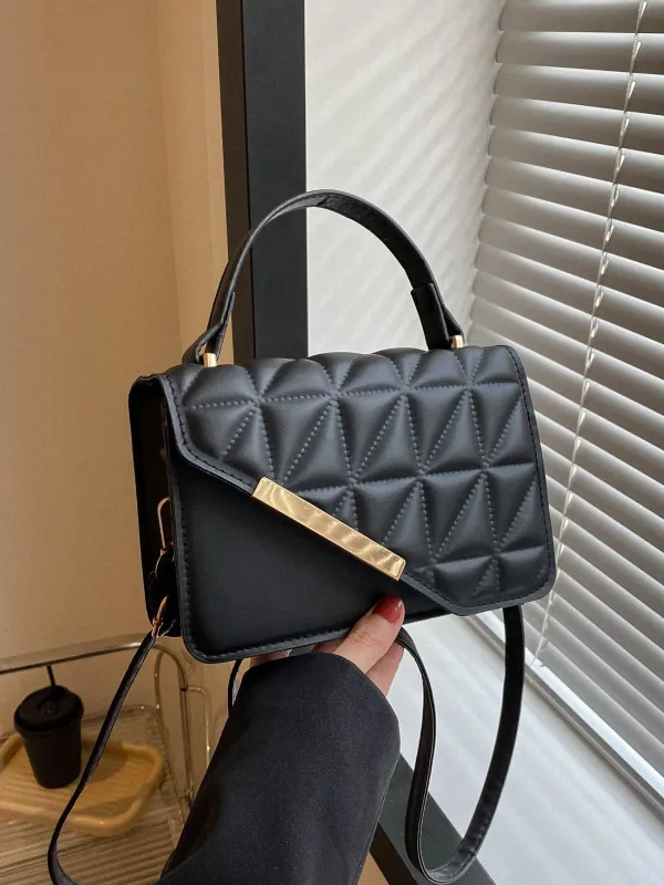 Elegant Portable Mini Stylish Flap Top Handle Bag With Adjustable Shoulder Strap For Female,For Lady Best Personalized Gifts For Women, Mom & Girlfriends FD made by Negative