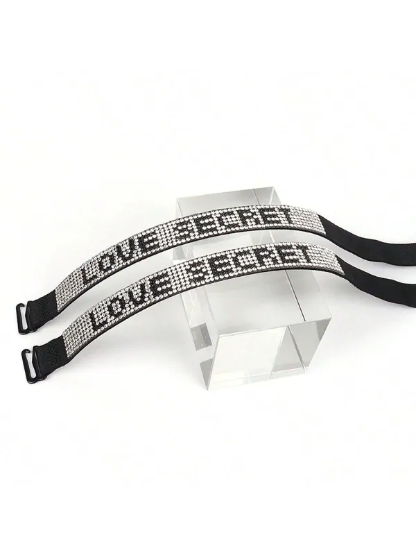 Sxy Multicolored Rhinestone Bra Straps, Detachable Bra Strap Decorative Band For Women's Bra FD sold by Negative