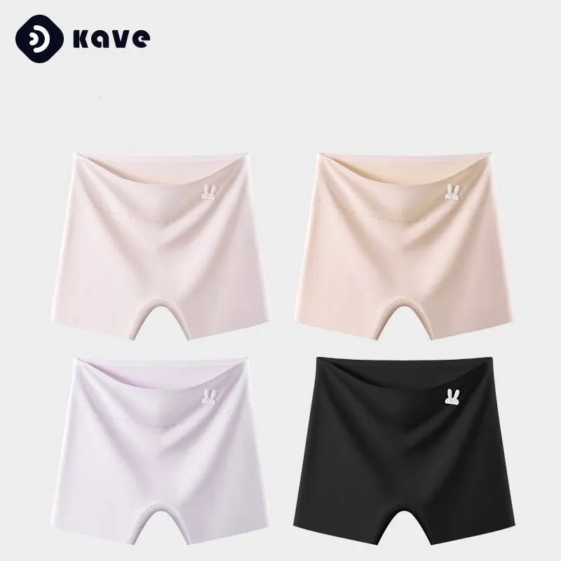 Ice silk safety pants women's anti-light and non-curling two-in-one underwear pure cotton crotch high waist seamless leggings FD made by Negative