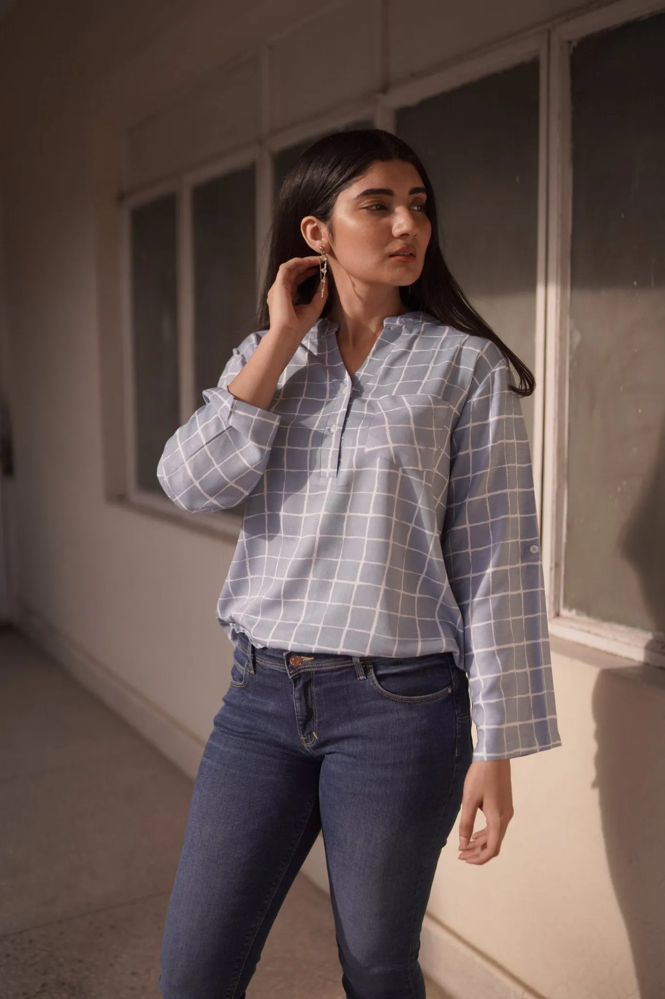 Plain High Waist Dark Wash Skinny Jeans sold by Negative product image thumbnail 4