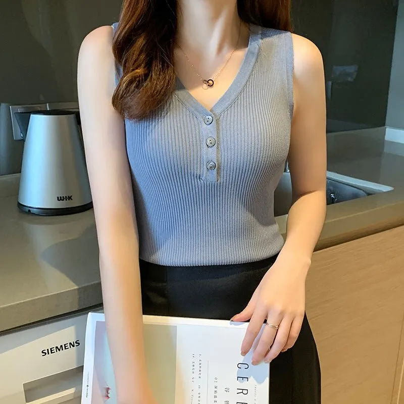Women’s Slim-Fit Knitted Top – Elegant Viscose Commuter Essential made by Negative
