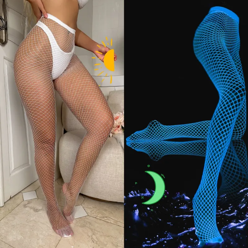 Neon Pulse | Fluorescent Nylon Romper Tights Dance Wear made by Negative