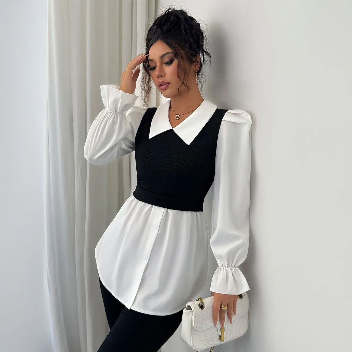 The Polished Layer | Solid Color Knitted Polo Shirt Cardigan sold by Negative product image thumbnail 4