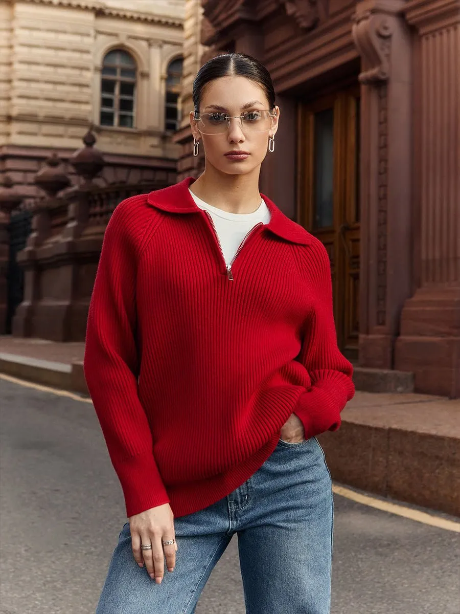 The Lazy Polo | Solid Color Polo Collar Knitted Hooded Pullover Sweater sold by Negative product image thumbnail 2